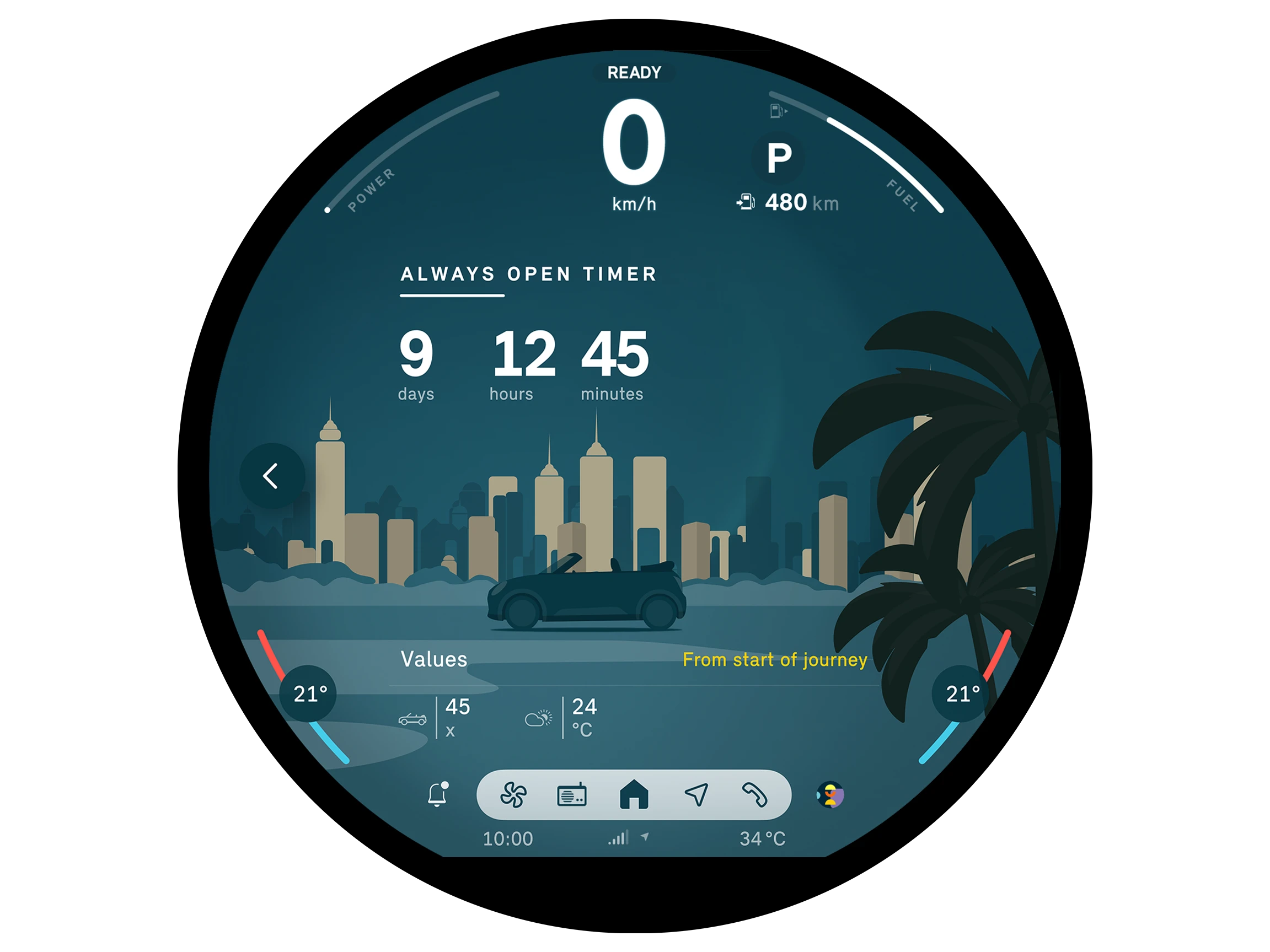 MINI Cooper Cabrio - app always open timer