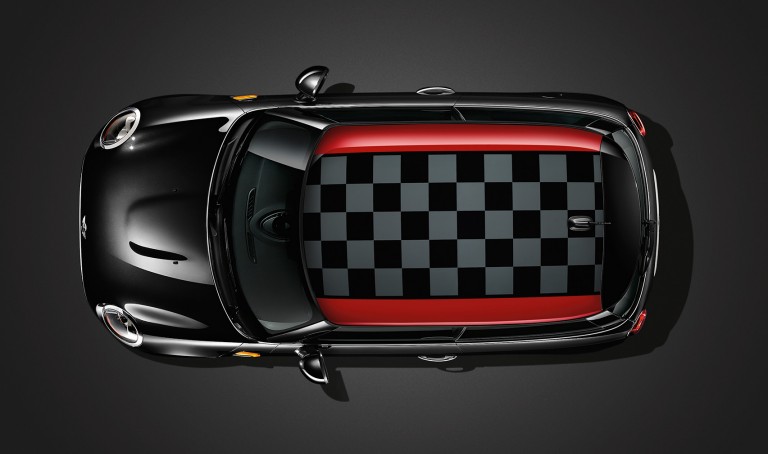JCW chequered roof from the top down