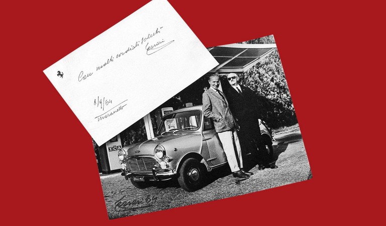 enzo ferrarri y un amigo